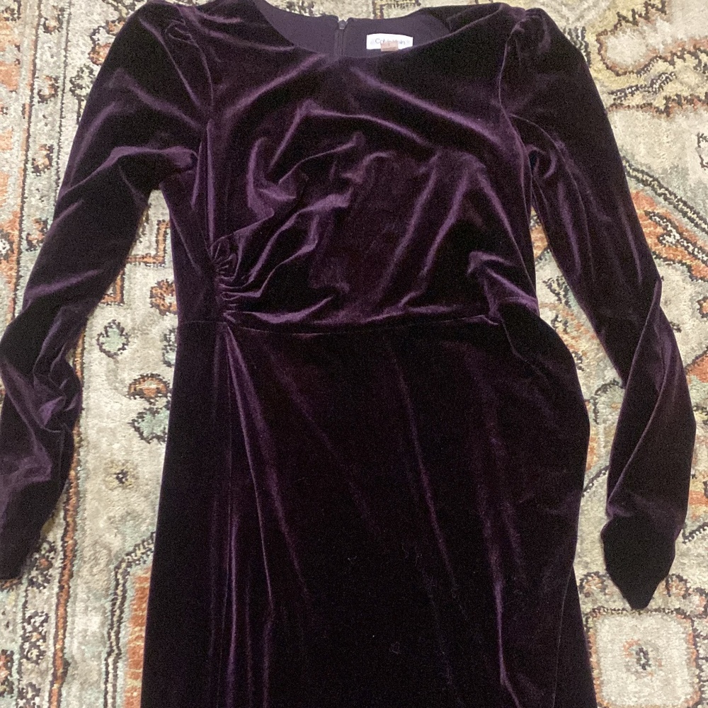 Calvin Klein Velvet Longsleeve Dress